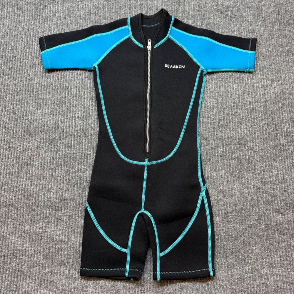 Seaskin Kids Wetsuit Size 4 Shorty 2mm Neoprene Swim Surf Water Sports Gear